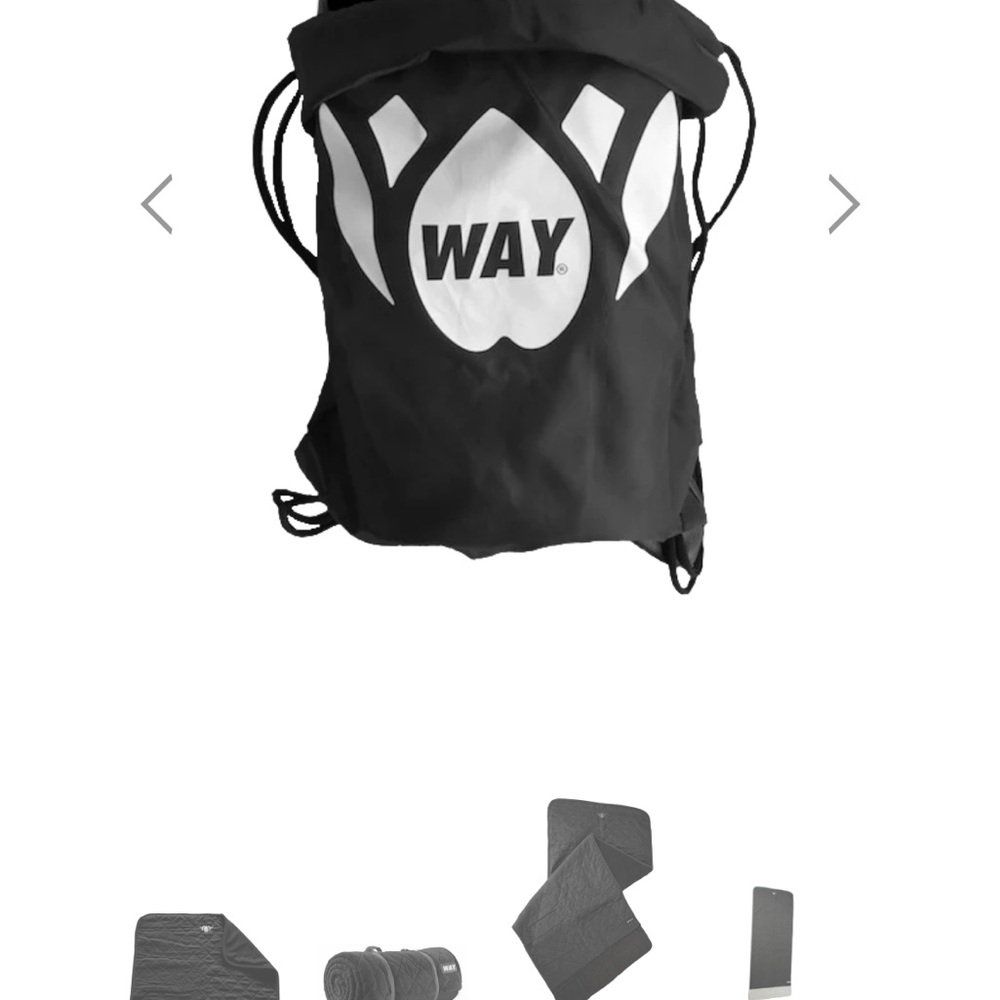 WAY Black Drawstring Backpack